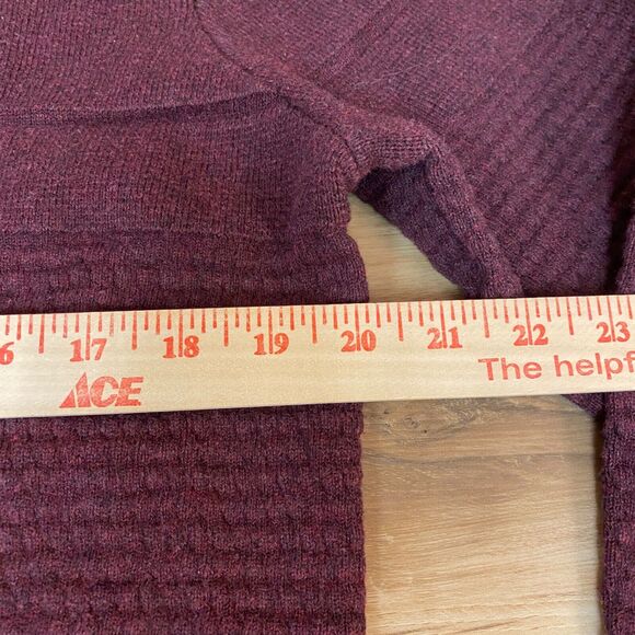 Goodfellow Sweater Mens Large Brick Red V Neck Textured Knit Cotton Blend - Picture 8 of 9
